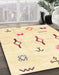 Machine Washable Abstract Yellow Rug in a Family Room, wshabs1850