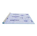 Sideview of Machine Washable Solid Blue Modern Rug, wshabs1850blu