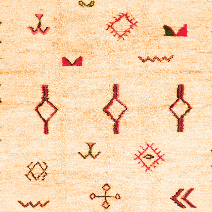 Square Solid Orange Modern Rug, abs1850org