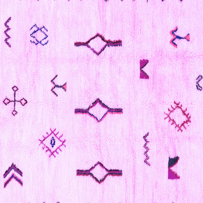 Square Machine Washable Solid Purple Modern Area Rugs, wshabs1850pur