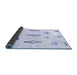 Sideview of Solid Blue Modern Rug, abs1850blu