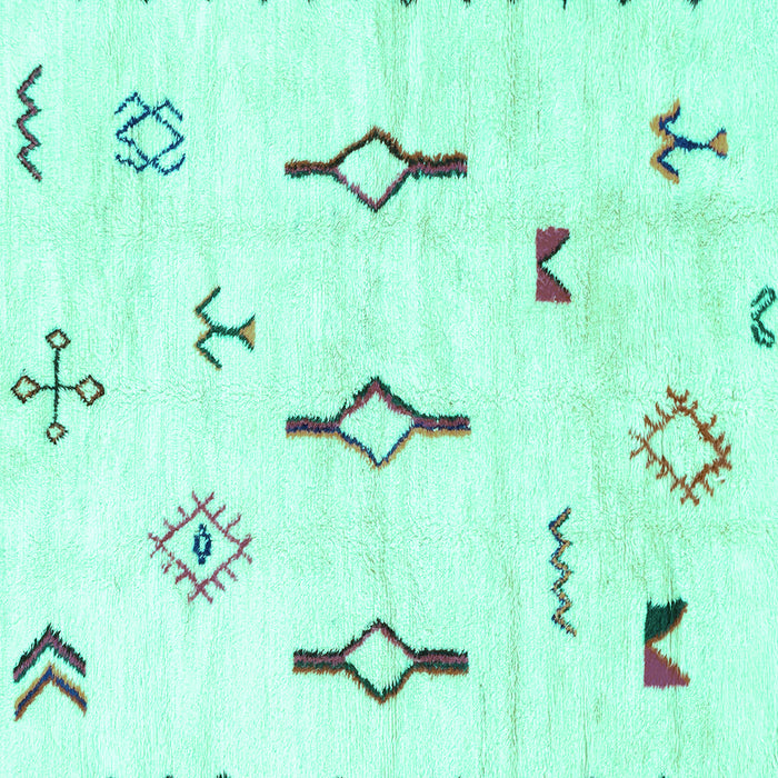 Square Solid Turquoise Modern Rug, abs1850turq