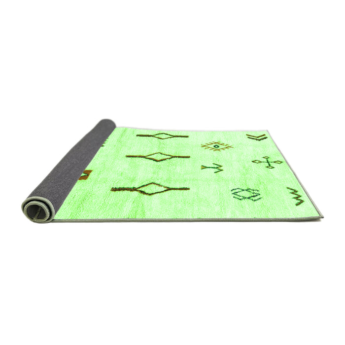 Sideview of Solid Green Modern Rug, abs1850grn