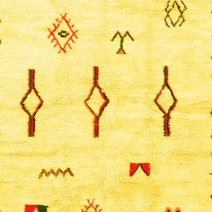 Machine Washable Solid Yellow Modern Rug, wshabs1850yw