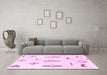 Machine Washable Solid Pink Modern Rug in a Living Room, wshabs1850pnk