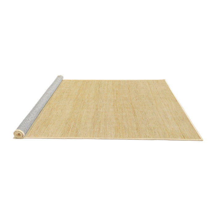 Sideview of Machine Washable Abstract Chrome Gold Yellow Rug, wshabs1851