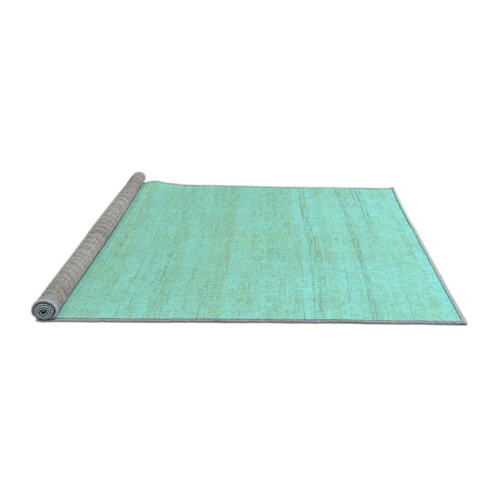 Sideview of Machine Washable Solid Light Blue Modern Rug, wshabs1851lblu