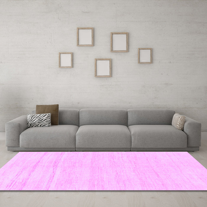Machine Washable Solid Purple Modern Area Rugs in a Living Room, wshabs1851pur