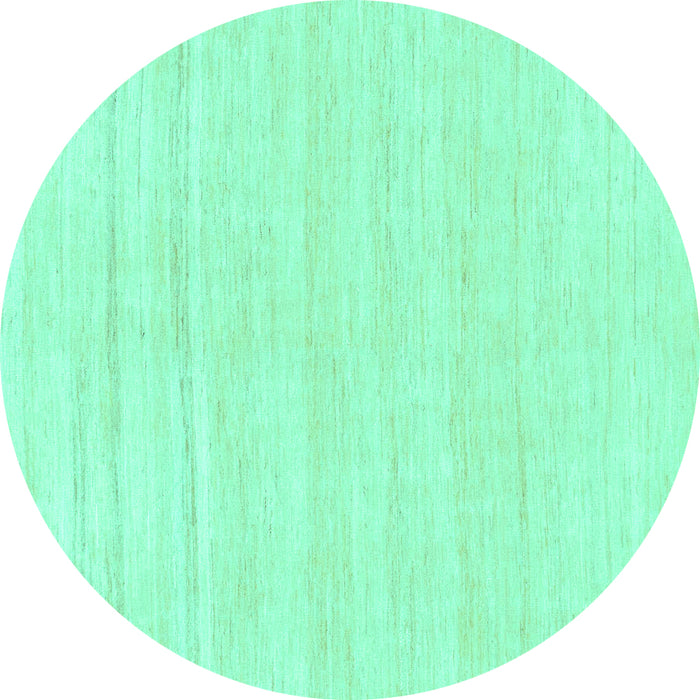 Round Solid Turquoise Modern Rug, abs1851turq