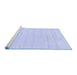 Sideview of Machine Washable Solid Blue Modern Rug, wshabs1851blu