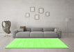 Machine Washable Solid Green Modern Area Rugs in a Living Room,, wshabs1851grn