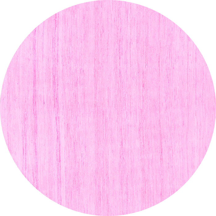 Round Solid Pink Modern Rug, abs1851pnk