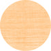 Round Machine Washable Solid Orange Modern Area Rugs, wshabs1851org