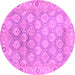 Round Oriental Purple Traditional Rug, abs1852pur