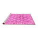 Sideview of Machine Washable Oriental Pink Traditional Rug, wshabs1852pnk