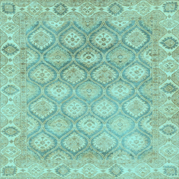 Square Machine Washable Oriental Light Blue Traditional Rug, wshabs1852lblu