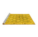 Sideview of Machine Washable Oriental Yellow Traditional Rug, wshabs1852yw