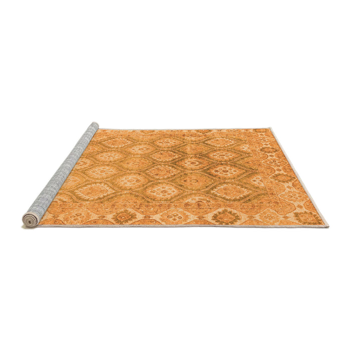 Sideview of Machine Washable Oriental Orange Traditional Area Rugs, wshabs1852org