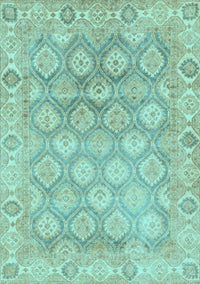 Oriental Light Blue Traditional Rug, abs1852lblu