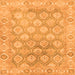 Square Machine Washable Oriental Orange Traditional Area Rugs, wshabs1852org