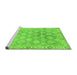 Sideview of Machine Washable Oriental Green Traditional Area Rugs, wshabs1852grn