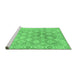 Sideview of Machine Washable Oriental Emerald Green Traditional Area Rugs, wshabs1852emgrn