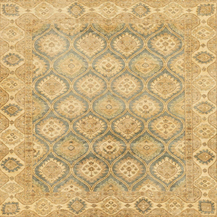 Square Abstract Orange Gold Oriental Rug, abs1852