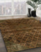 Machine Washable Abstract Night Red Rug in a Family Room, wshabs1853