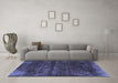 Machine Washable Abstract Blue Modern Rug in a Living Room, wshabs1853blu