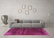 Machine Washable Abstract Pink Modern Rug in a Living Room, wshabs1853pnk