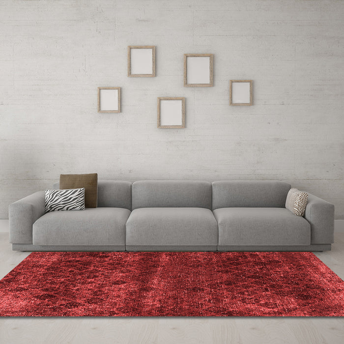 Modern Red Washable Rugs