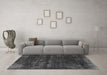 Machine Washable Abstract Gray Modern Rug in a Living Room,, wshabs1853gry