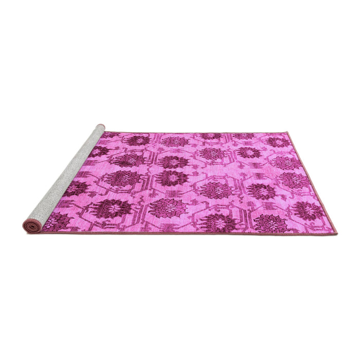 Sideview of Machine Washable Abstract Purple Modern Area Rugs, wshabs1854pur
