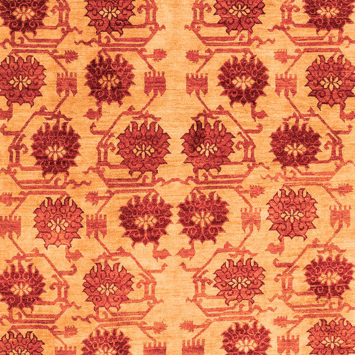 Machine Washable Abstract Orange Modern Area Rugs, wshabs1854org