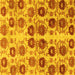 Square Machine Washable Abstract Yellow Modern Rug, wshabs1854yw