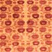 Square Machine Washable Abstract Orange Modern Area Rugs, wshabs1854org