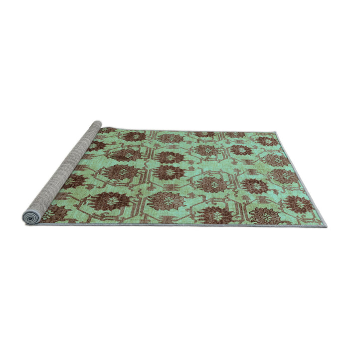 Sideview of Machine Washable Abstract Light Blue Modern Rug, wshabs1854lblu