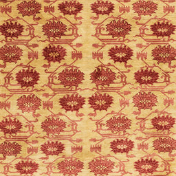 Square Machine Washable Abstract Fire Red Rug, wshabs1854