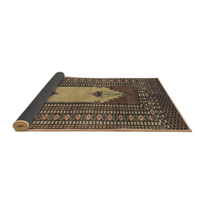Sideview of Abstract Bakers Brown Modern Rug, abs1855