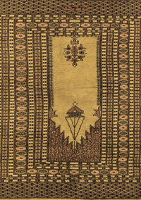 Abstract Brown Modern Rug, abs1855brn