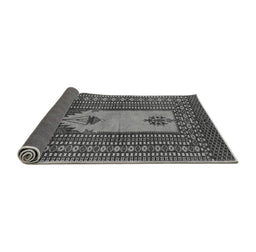 Sideview of Abstract Gray Modern Rug, abs1855gry