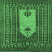 Square Abstract Emerald Green Modern Rug, abs1855emgrn