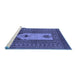 Sideview of Machine Washable Abstract Blue Modern Rug, wshabs1855blu