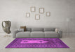 Machine Washable Abstract Purple Modern Area Rugs in a Living Room, wshabs1855pur