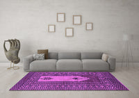 Machine Washable Abstract Purple Modern Rug, wshabs1855pur