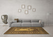 Machine Washable Abstract Brown Modern Rug in a Living Room,, wshabs1855brn