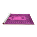 Sideview of Machine Washable Abstract Pink Modern Rug, wshabs1855pnk