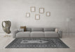 Machine Washable Abstract Gray Modern Rug in a Living Room,, wshabs1855gry