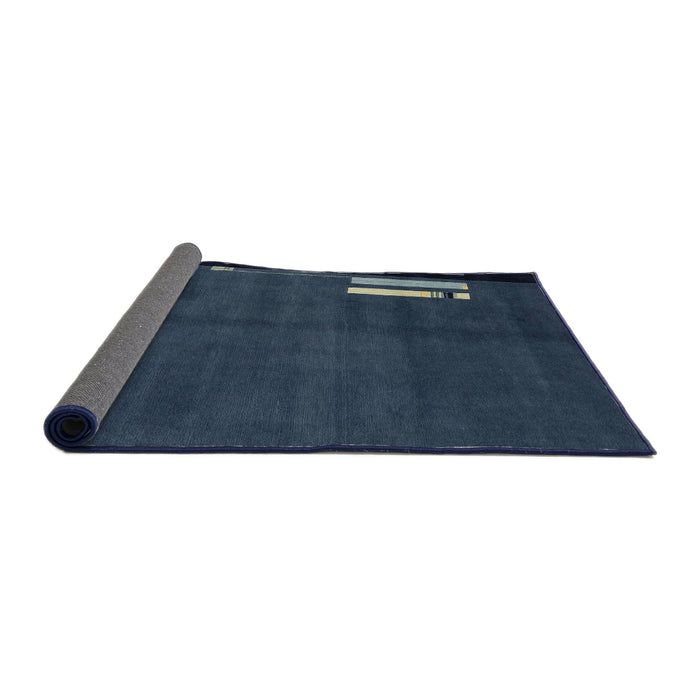 Sideview of Abstract Deep-Sea Blue Modern Rug, abs1856