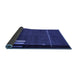 Sideview of Abstract Blue Modern Rug, abs1856blu